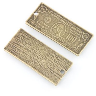 Подвеска "100 долларов" античная бронза