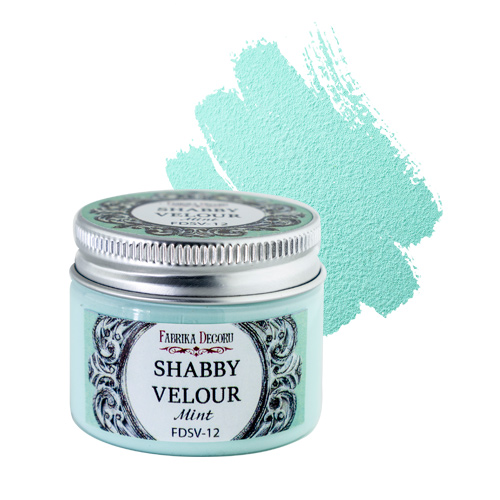 Акриловая краска Shabby Velour, цвет Tender Mint (мятный)