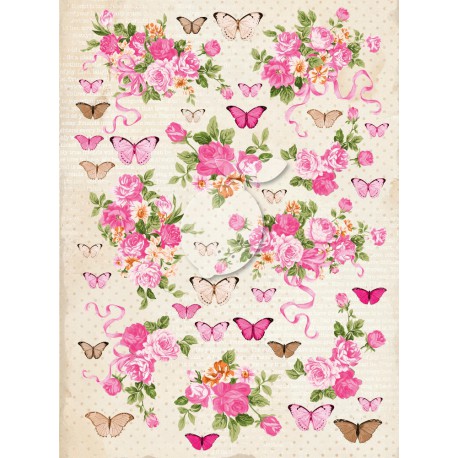 Лист с картинками для вырезания Vintage time 031 из коллекции "Sweet Secrets"