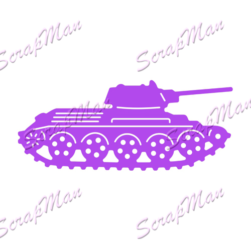 Нож для вырубки "Military Tank" (Военный танк) от ScrapMan