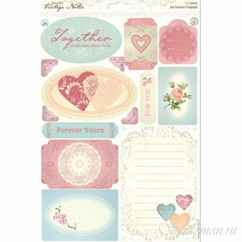 Набор высеченных элементов "Кружевные элементы" Vintage Notes