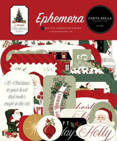 Набор высечек Ephemera из коллекции "A Vintage Christmas"