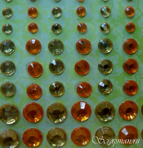 Клеевые камушки, цвет желто-оранжевый
