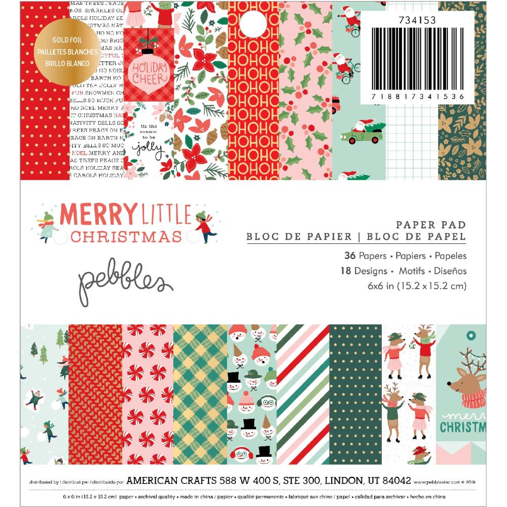 Набор фольгированной бумаги из коллекции "Merry Little Christmas" 18 листов