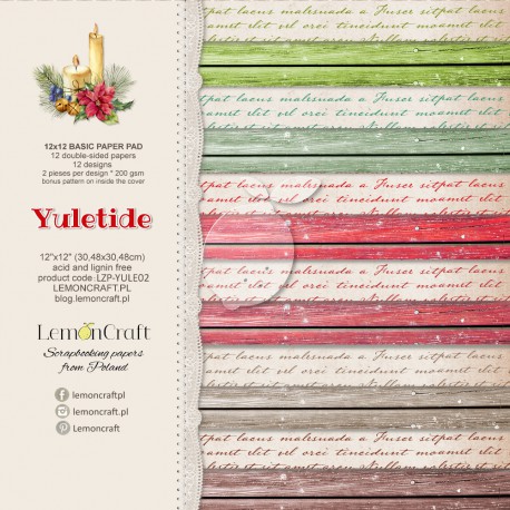 Набор бумаги Basic из коллекции "Yuletide" 6 листов