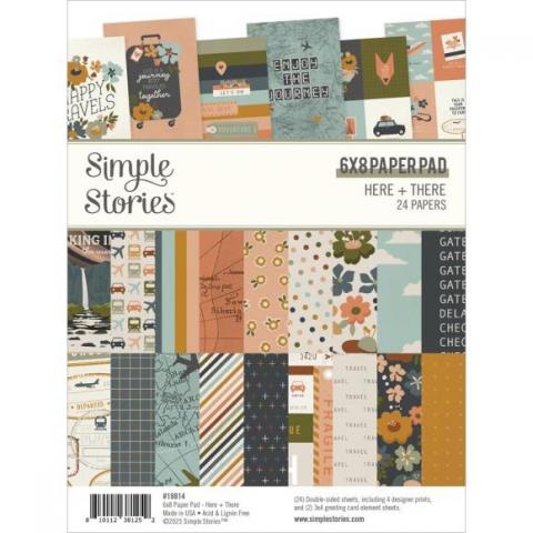 Набор бумаги из коллекции "Here And There" 24 листа Simple Stories