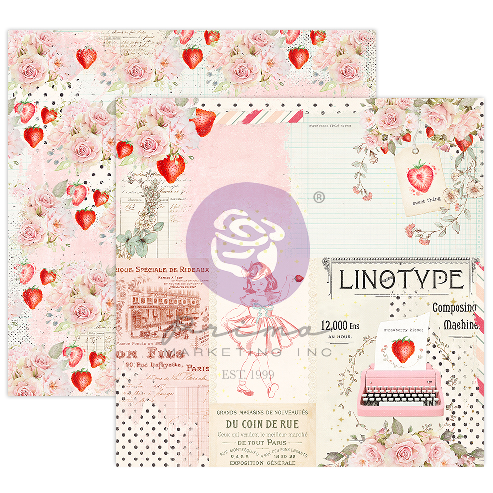 Бумага "Sweet Pink" из коллекции STRAWBERRY MILKSHAKE от магазина ScrapMan.ru