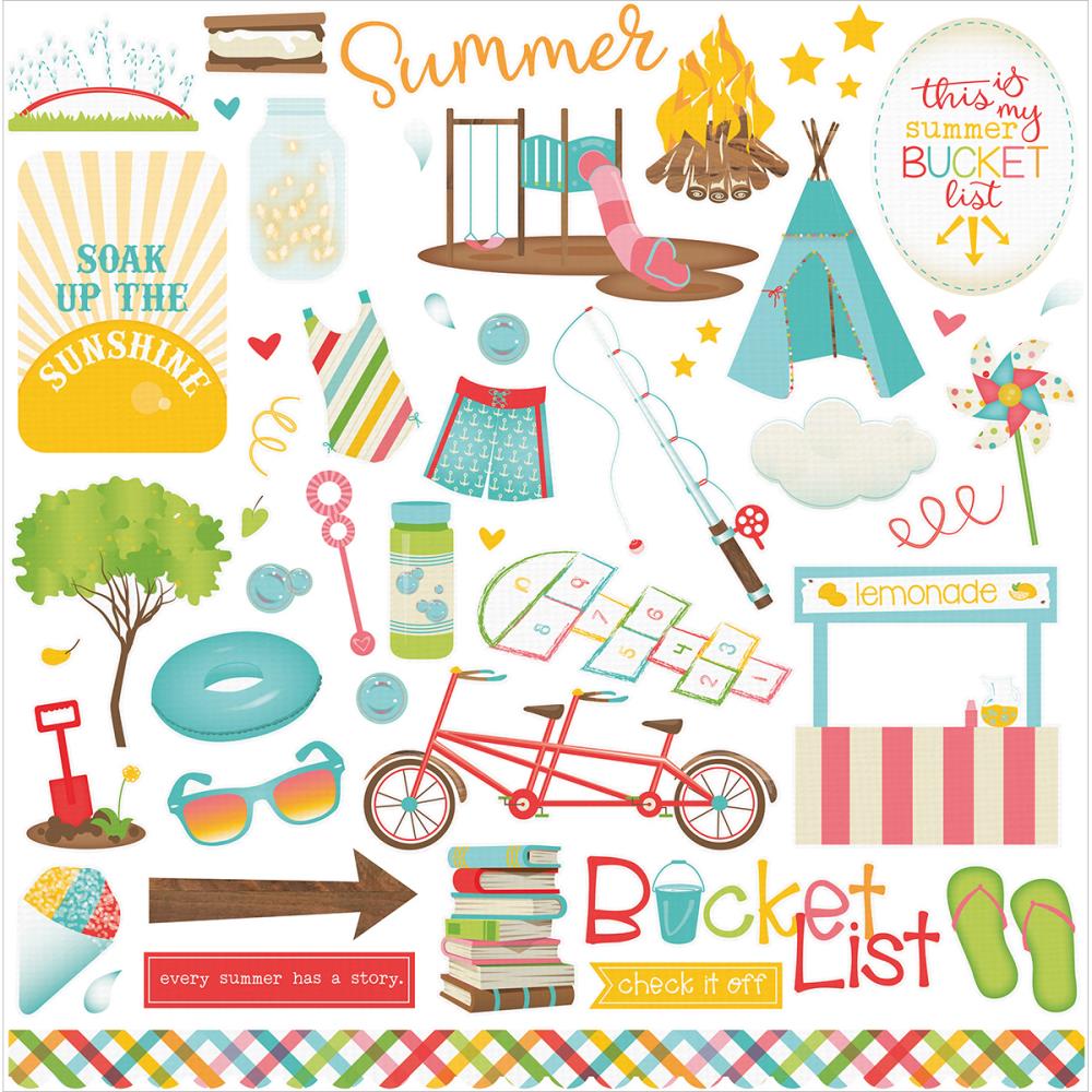 Набор стикеров из коллекции "Summer Bucket Element"