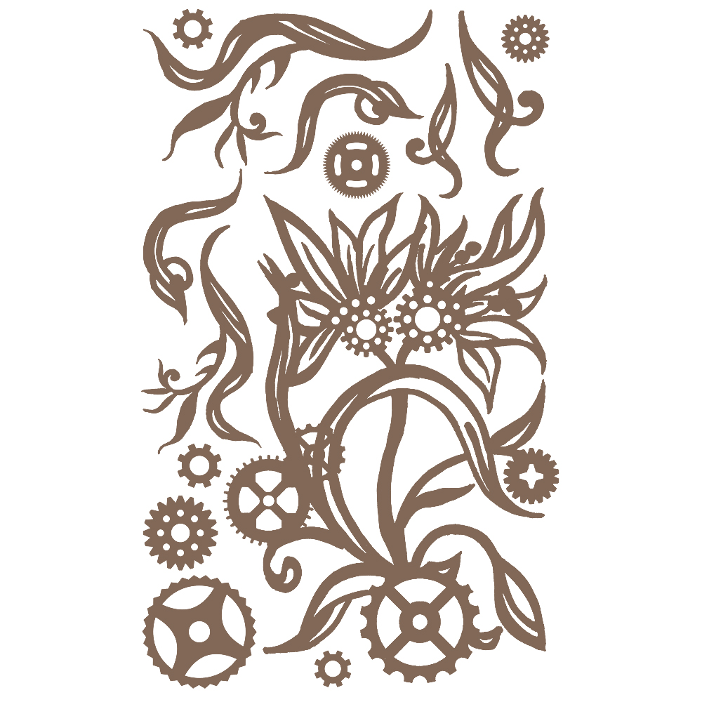 Набор чипборда Finnabair "Steampunk Blooms" 14 штук 