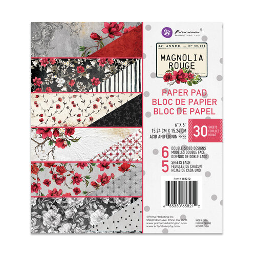 Изображение Набор бумаги "Magnolia Rouge" 6 листов 15*15см от магазина ScrapMan.ru Набор бумаги "Magnolia Rouge" 6 листов 15*15см от магазина ScrapMan.ru