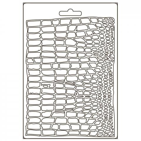 Молд пластиковый Crocodile Pattern, Savana формат А5, Stamperia 