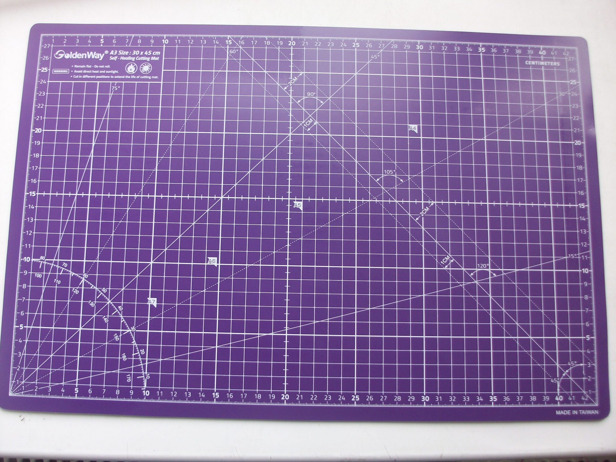 Двухсторонний коврик для резки Фиолетовый, 45*60 cm