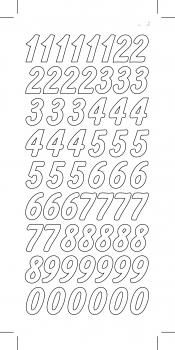 Контурные наклейки "Большие цифры", сиреневые. от магазина ScrapMan.ru