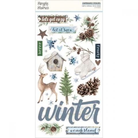 Набор чипборда из коллекции "Simple Vintage Fresh Snow"