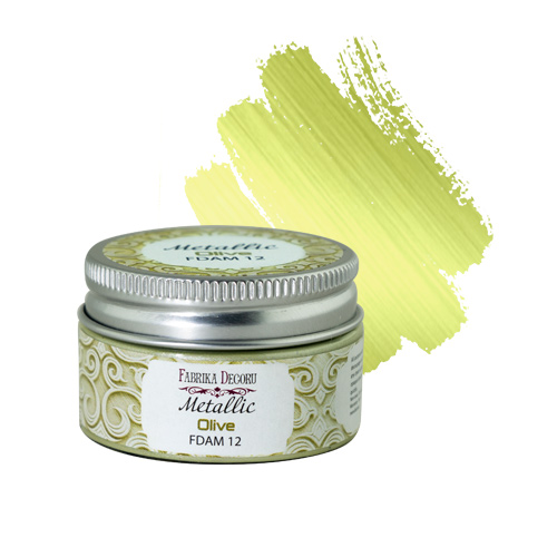 Декоративная краска Metallic, цвет Olive (оливка)