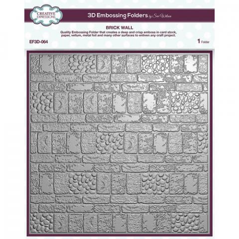 Большая папка для тиснения 20*20см "Brick Wall" от Creative Expressions