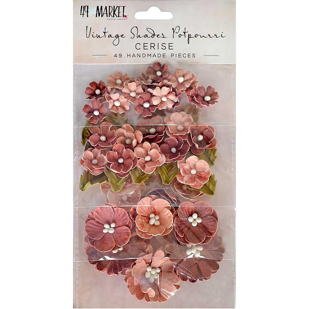 Набор цветочков Vintage Shades Potpourri "Cerise"