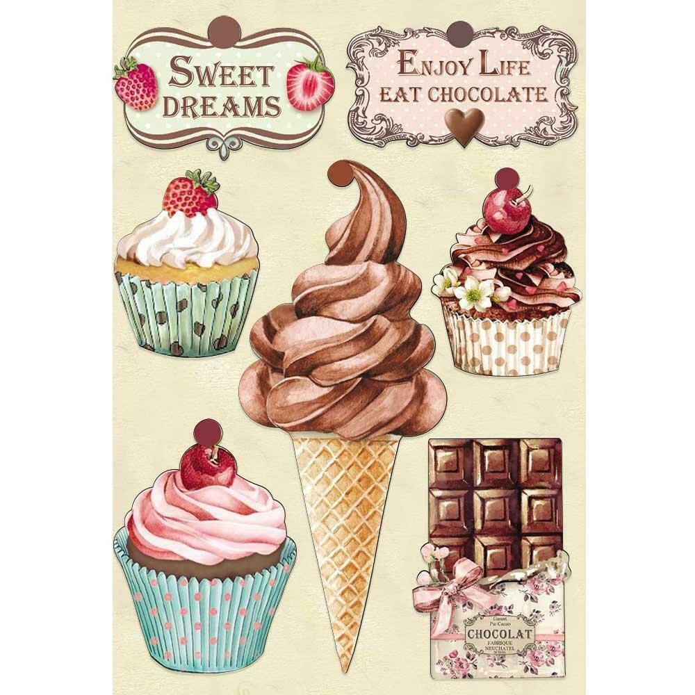 Набор деревянных украшений из коллекции "Sweety"