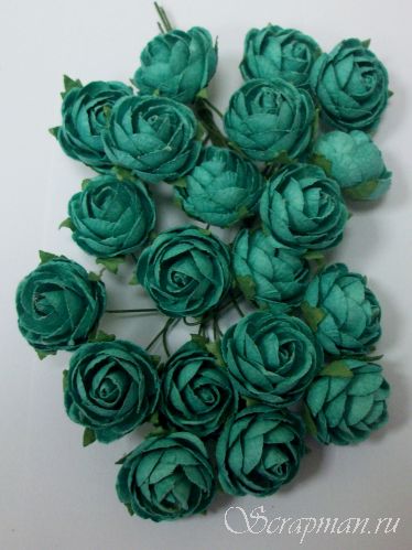 Роза кустовая, цвет "Бирюзовый", 2,5см
