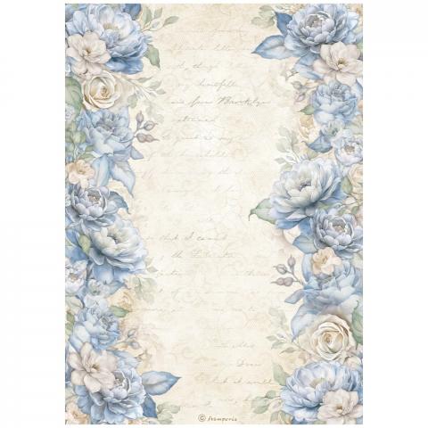 Бумага рисовая для декупажа А4 "Timeless floral borders" от STAMPERIA