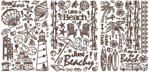 Набор контурных наклеек "Beach" от магазина ScrapMan.ru