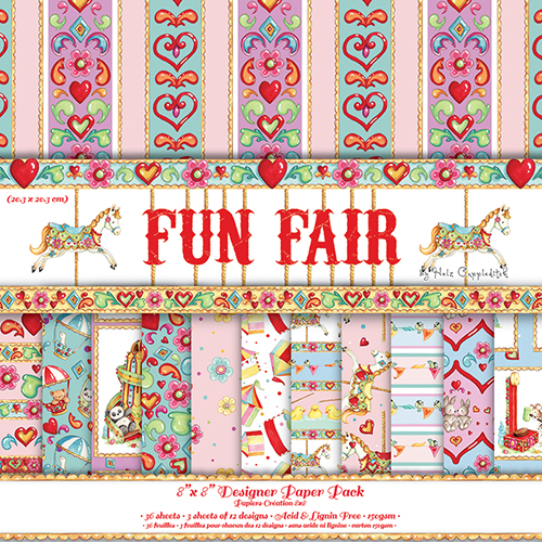 Набор бумаги "Fun Fair" 12 листов от магазина ScrapMan.ru