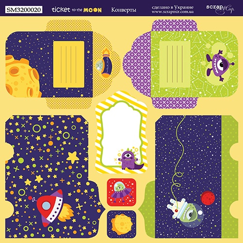 Бумага "Конверты" из коллекции "Ticket to the Moon"