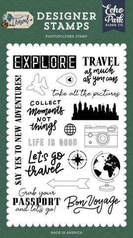 Набор штампов "Let's Go Travel" от Carta Bella
