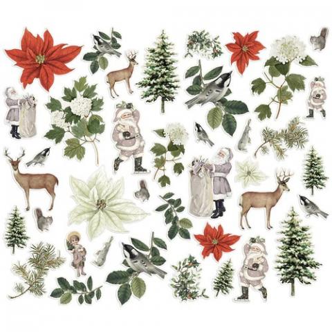 Набор высечек SIMPLE VINTAGE RUSTIC CHRISTMAS - WOODLAND 