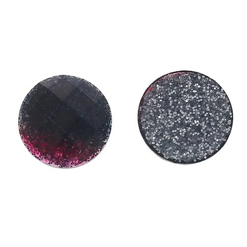 Набор граненых камушков, цвет черно-малиновый