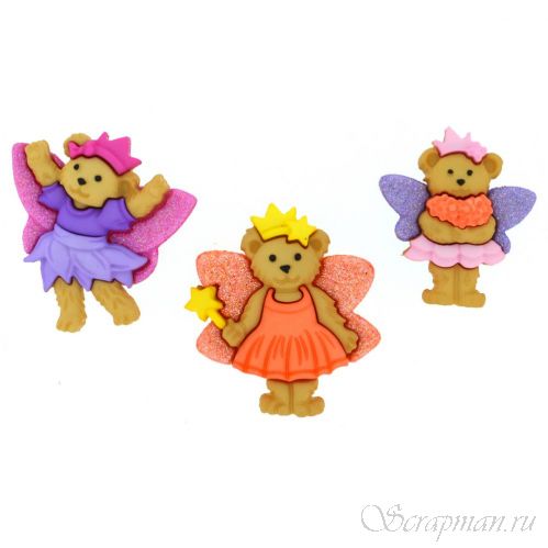 Пуговицы "Fairy Bears" от магазина ScrapMan.ru