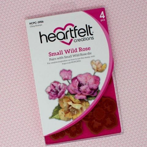 Набор резиновых штампов Маленькая дикая роза "Small Wild Rose" от Heartfelt Creations