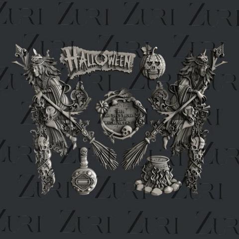 Молд силиконовый Летающая ведьма "Flying Witch" от ZURI