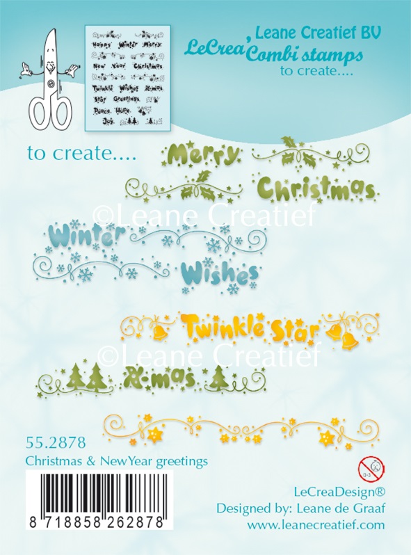Набор штампов "Christmas & NewYear greetings" от Leane Creatief