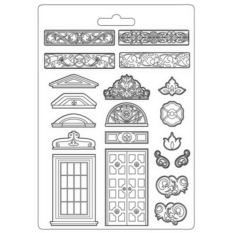 Молд пластиковый GREEK AND DOOR из коллекции Casa Granada, формат А4, Stamperia 