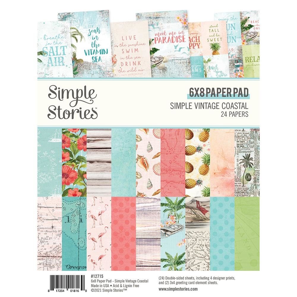 Набор бумаги из коллекции "Simple Vintage Coastal" 24 листа