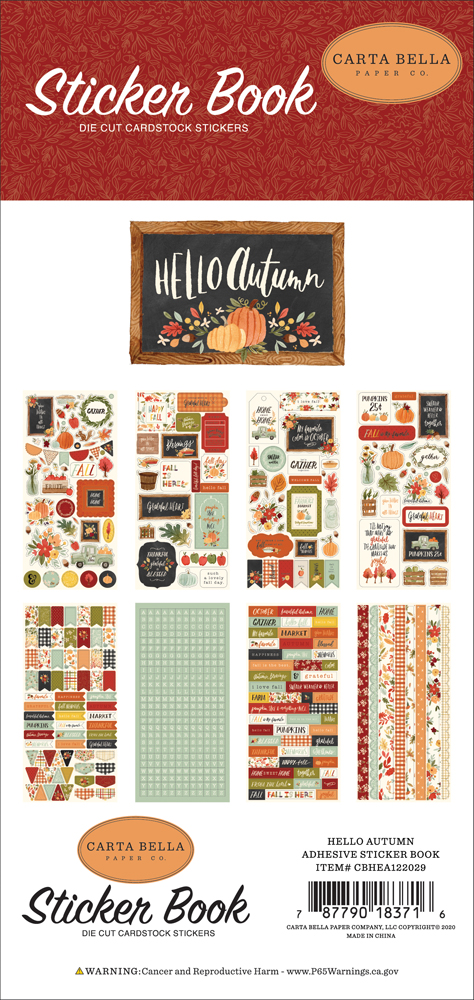 Набор стикеров sticker book из коллекции "Hello Autumn" 8 листов