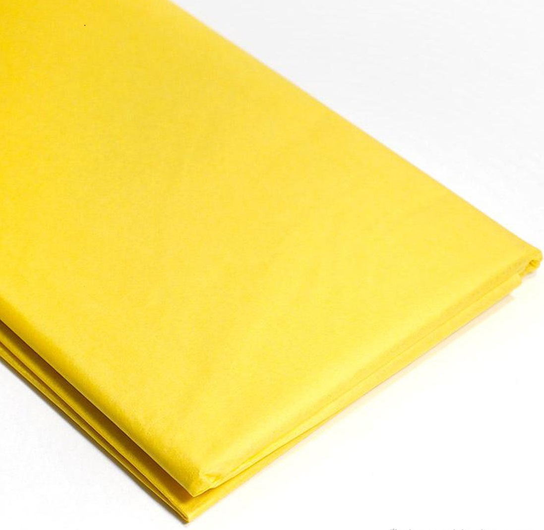 Бумага тишью "Желтая" 50*66см 1 лист