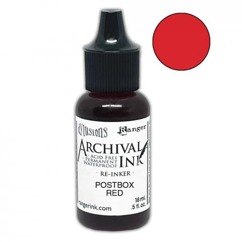 Заправка для подушечки Archival Ink Красный почтовый ящик "Postbox Red" от Ranger