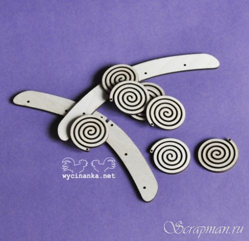 Чипборд "Мини-мобиль со спиральками"