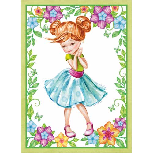 Тканевая карточка "Красавица" из коллекции (Маленькая леди)