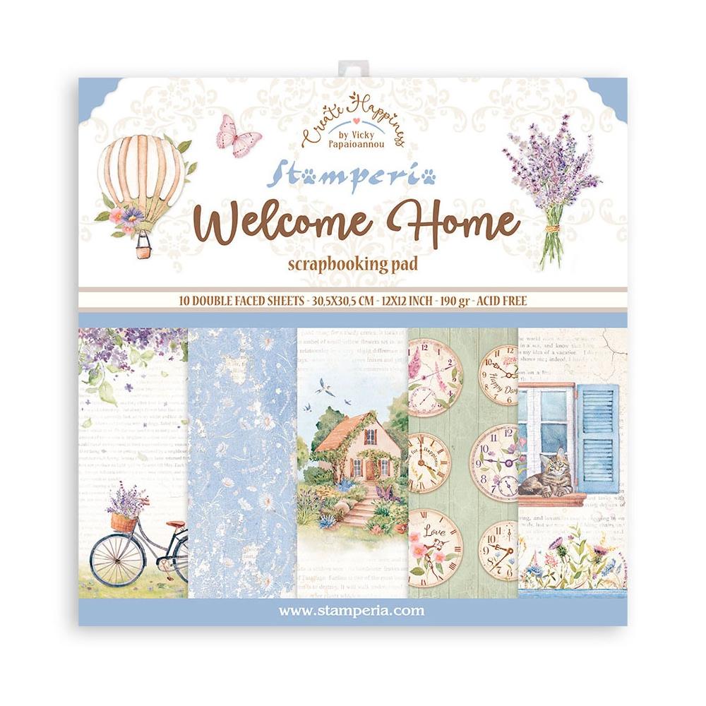 Набор бумаги 30*30см "Welcome Home" 10 листов от Stamperia  от магазина ScrapMan.ru