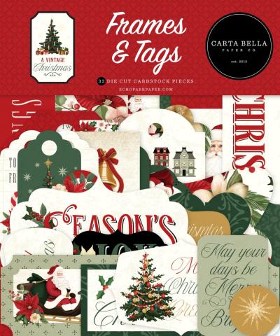 Набор высечек Frame & Tags из коллекции "A Vintage Christmas"