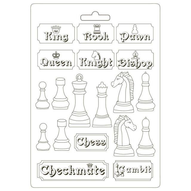 Молд пластиковый из коллекции Alice checkmate, формат А4, Stamperia 