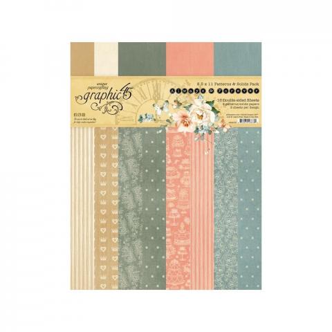 Набор фоновой бумаги из коллекции Всегда и навеки "Always and Forever" 8 листов 22*28см