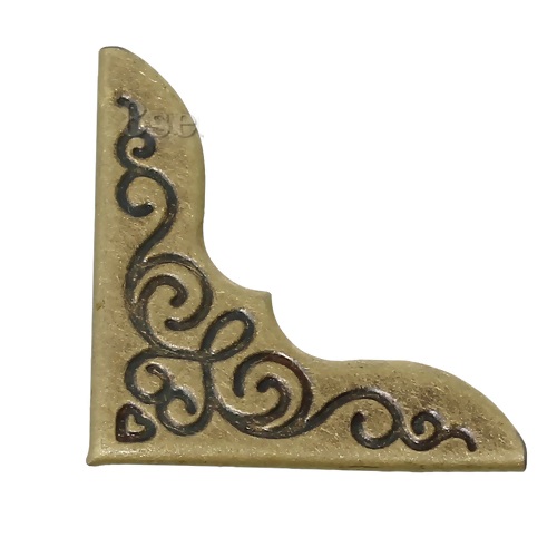 Металлический уголок с узором, античная бронза от магазина ScrapMan.ru