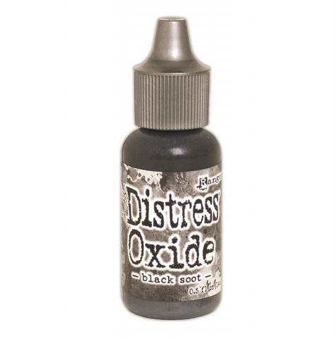 Заправка для штемпельной подушечки Distress Oxide "Black Soot" от Ranger