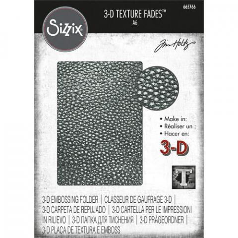 Папка для тиснения 3D "Cracked Leather" от Sizzix