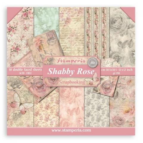 Набор бумаги "Shabby Rose" 10 листов + бонус от Stamperia 