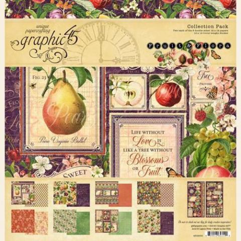 Набор бумаги из коллекции "Fruit&Flora" 8 листов